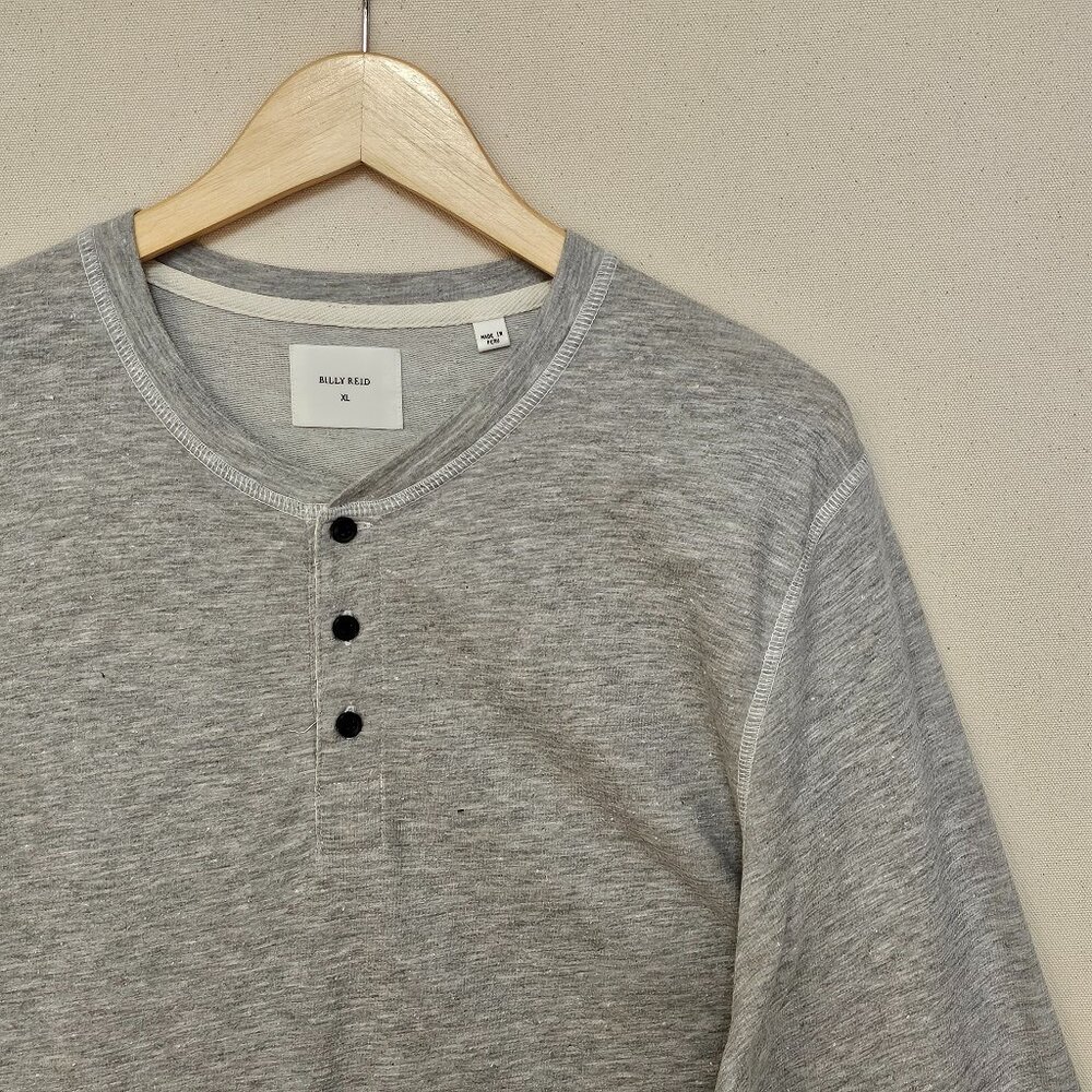Billy Reid Long Sleeve Henley XL